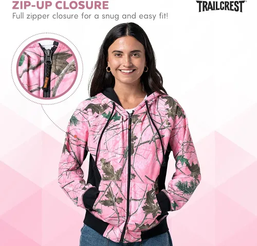 Miniatura 3 de TrailCrest Sudadera con capucha y cremallera completa para mujer