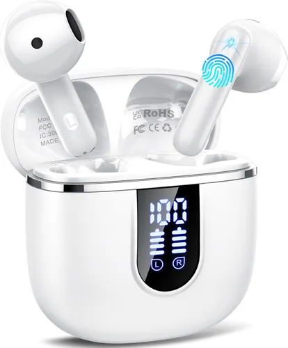 Miniatura 8 de Auriculares inalámbricos, auriculares Bluetooth 5.4 2025 con auriculares estéreo de alta fidelidad 40H con 4 micrófonos ENC con cancelación