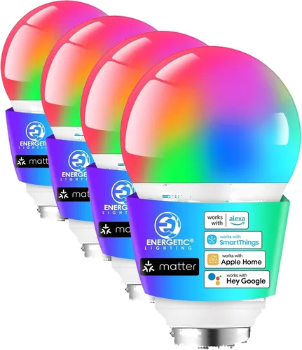 Miniatura 7 de Las bombillas energéticas funcionan con Alexa/Apple Home/Google Home/SmartThings, Matter Smart A19, bombillas inteligentes E26 RGB, equivalente a 60