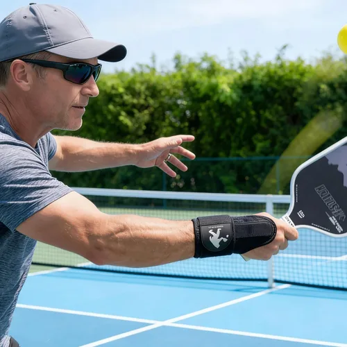 Miniatura 7 de Pickleball Dink & Drop Trainer Muñequera - Soporte de muñeca para hombres y mujeres, reduce la fatiga y mejora la precisión