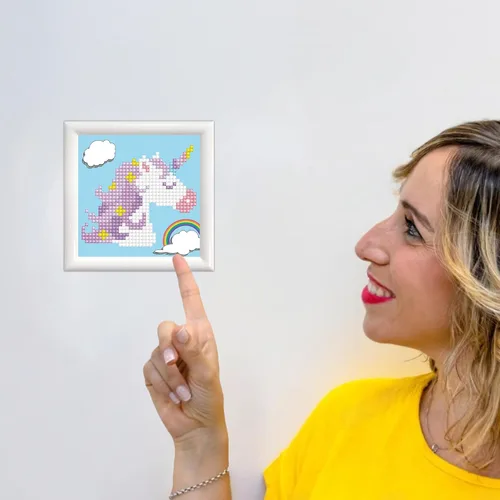 Miniatura 4 de DIAMOND DOTZ Uni Prayer - Kits de pintura de diamantes de unicornio para adultos, kits de arte de diamantes, un kit de manualidades creativo