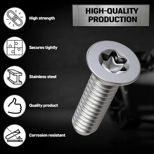 Miniatura 2 de 8 tornillos de retención de rotor de freno 11609271 de acero inoxidable M8x1.25 Torx T30 de repuesto para Chevrolet/GMC/Buick/Cadillac Silverado