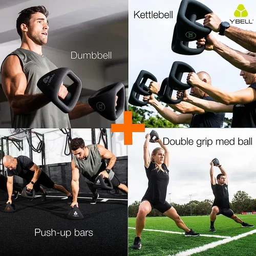 Miniatura 2 de TRX YBell Pro Series 3-in-1 Dumbbell, Kettlebell and Push Up Stand Workout Equipment Commercial Grade Powder Coated Surface Perfect for Strength