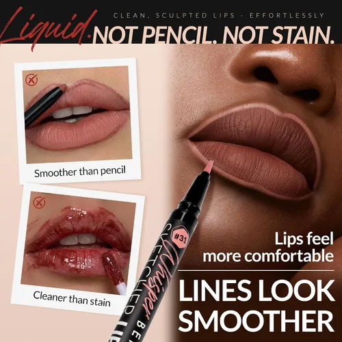 Miniatura 3 de BEPHOLAN Delineador de labios de larga duración, impermeable, 24 horas de duración, delineador de labios líquido de larga duración, delineador