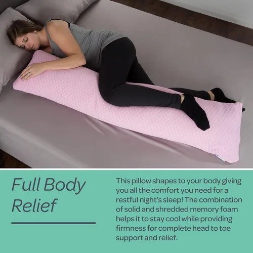 Miniatura 3 de Lavish Home - Almohada corporal de espuma viscoelástica, para dormir de lado, dolor de espalda, mujeres embarazadas, dolor de piernas y rodillas