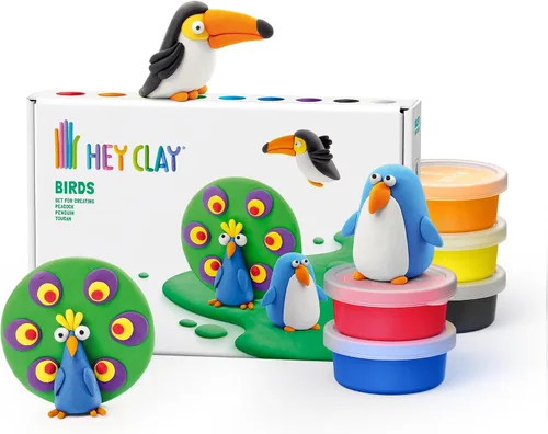 Miniatura 11 de HEY CLAY Colorido modelado de arcilla seca al aire para niños 6 latas con divertidas instrucciones interactivas aplicación - Actividades para niños