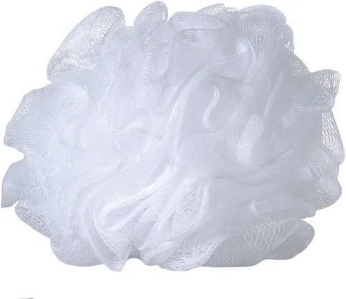 Miniatura 5 de Esponja de baño lufa ducha Puf de ducha de malla blanca, paquete de 6 (1.23 oz/pieza)