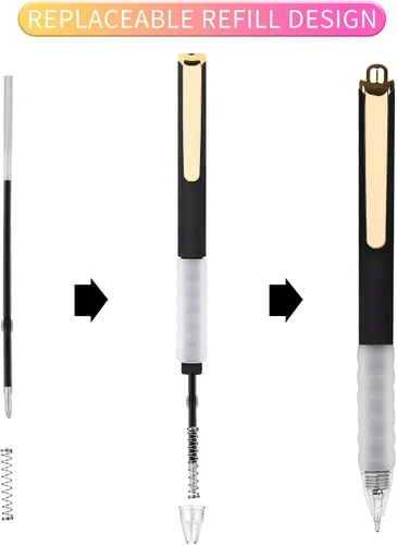 Miniatura 7 de Bolígrafos Esferográficos 18 piezas, Punta Media, Escritura Suave, Bolígrafos a Granel, Tinta Negra, 3/64 de Pulgada (1.0 mm), Bolígrafos
