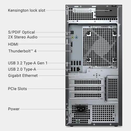 Miniatura 7 de Dell Tower Plus EBT2250 - Ordenador de sobremesa serie 2 Intel Core Ultra 9 285 de 24 núcleos hasta 5.6 GHz, 64 GB DDR5 RAM, 1 TB NVMe SSD, gráficos