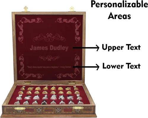 Miniatura 8 de Juego de ajedrez de lujo personalizable