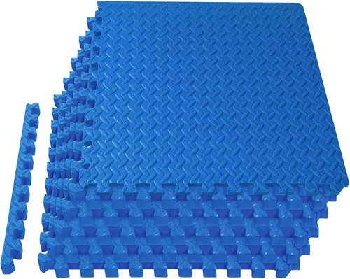 Miniatura 9 de Mat Block Piezas de espuma entrelazadas de rompecabezas de 24 pies cuadrados, 1/2 pulgada, 6 piezas, tapete de espuma EVA para equipo de ejercicio