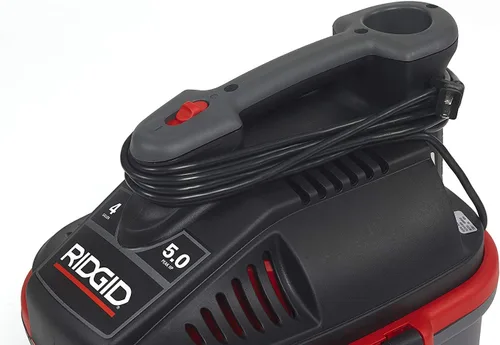Miniatura 7 de Ridgid 50313 4000 rv Portable Wet Dry aspiradora, 4-Gallon Small Wet Dry Vac con 5,0 Pico HP Motor, Pro – Manguera, asa ergonómica, cable, puerto