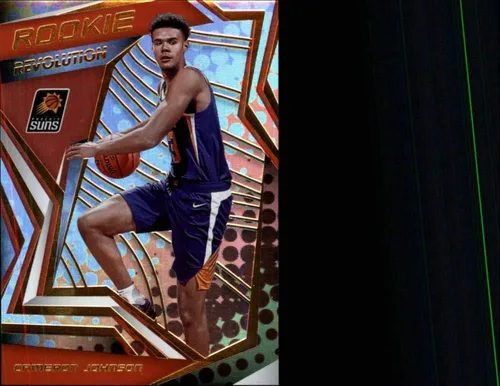 2019-20 Panini Revolution Rookie Revolution Basketball #11 Cameron Johnson Phoenix Suns Official NBA Trading Card (Scan Streaks are NOT on the card)