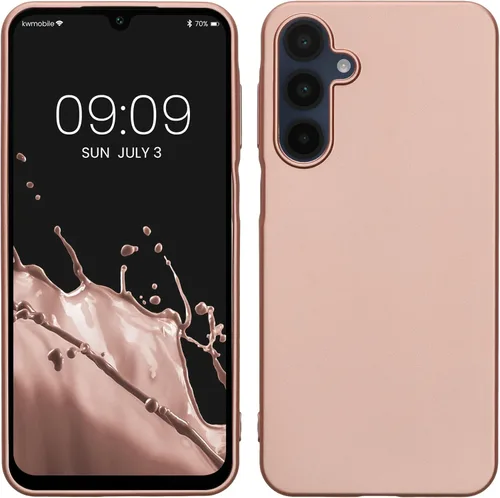 Miniatura 224 de kwmobile Funda compatible con Samsung Galaxy A23 4G / 5G - Funda de silicona TPU metálica suave y delgada - Rojo oscuro metálico