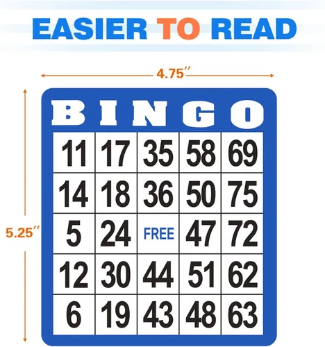 Miniatura 3 de GSE Games & Sports Expert Paquete de 100 tarjetas de juego de bingo multicolor con números de fácil lectura, hojas de bingo de papel reutilizables