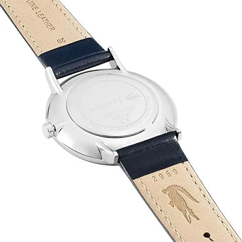 Miniatura 6 de Lacoste Reloj de cuarzo de acero inoxidable con correa de cuero azul 195 modelo 2010975