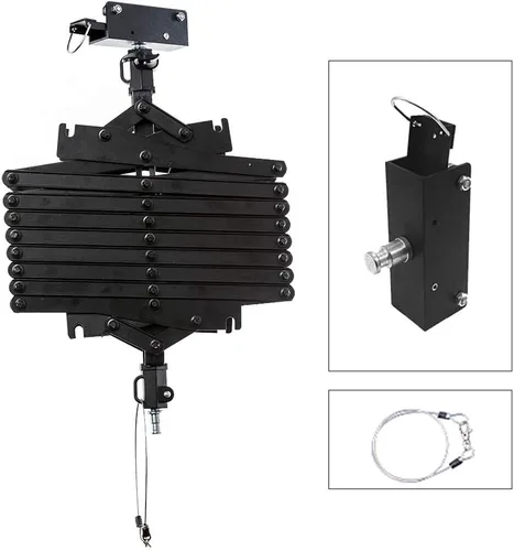 Miniatura 5 de DATOUBOSS Pantógrafo de caída de 2M para estudio de fotografía, sistema de riel de techo, kit de pantógrafo fotográfico con polea, accesorios