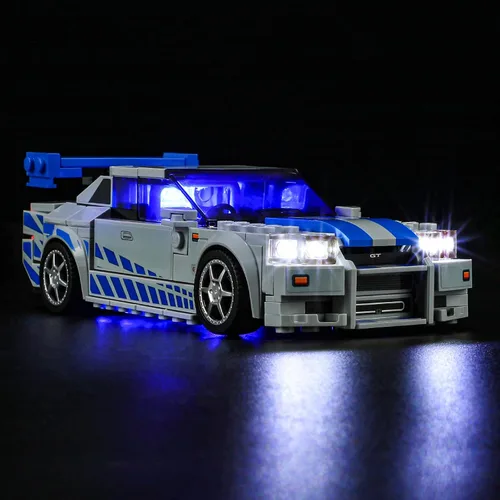 Miniatura 3 de YEABRICKS Luz LED para Lego-76917 Speed Fast 2 Furious Nissan Skyline GT-R Building Blocks Model (Lego Set no incluido)