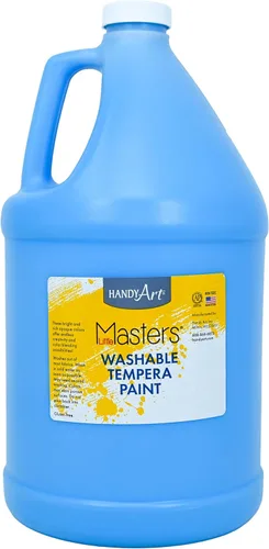 Miniatura 9 de Handy Art Little Masters - Pintura al temple lavable, turquesa, botella de 128 onzas, brillante y mezclable, alta opacidad, colores lavables