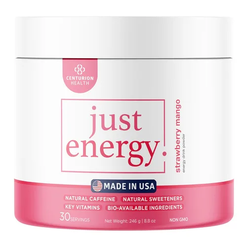 Miniatura 7 de Just Energy Drink Powder - Mezcla refrescante de bebida energética Fruit Punch con 21 ingredientes que aumentan la energía, incluye vitaminas B