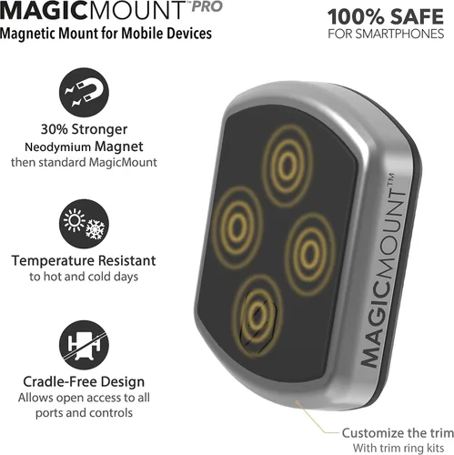 Miniatura 2 de Scosche MagicMount Pro Soporte magnético para teléfono para automóvil con cargador USB-C de 20 W + 12 W USB-A, enchufe para encendedor
