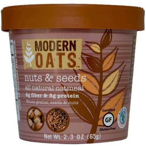 Miniatura 5 de Modern Oats - Tazas de avena instantánea de manzana y nuez con tapa, sin gluten, vegana, sin OGM con proteína y fibra, desayuno para llevar, avena