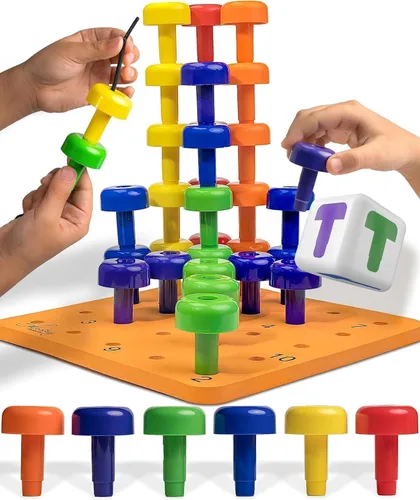 Miniatura 10 de Skoolzy Montessori Tablero Sensorial de Clavijas Juego de 33 Piezas - Desarrolla el Juego Sensorial Terapia Ocupacional Juguetes Educativos