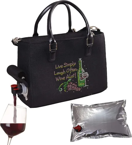 Miniatura 12 de Primeware – Bolsa aislante para bebidas con bolsa de 3 litros Almacenamiento térmico caliente y frío Dispensador portátil para vino, cócteles