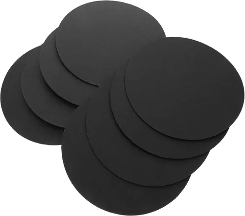 MILISTEN 8 piezas de cartón negro redondo, cartón mandala, papel kraft redondo para pintar, manualidades, artista, pintor, bricolaje, 5.9 x 5.9