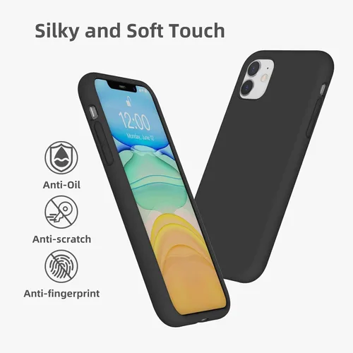 Miniatura 6 de Funda de silicona líquida compatible con iPhone 11 (6.1 pulgadas), cubierta de goma de gel de protección completa con forro de microfibra suave