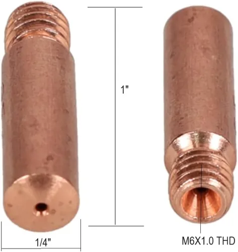 Miniatura 3 de 1123 Mig Puntas de contacto de soldadura 0.023 pulgadas para Tweco 1, Mini MIG y Lincoln Magnum 100L Pistolas de soldadura MIG 11-23 (paquete de 25)