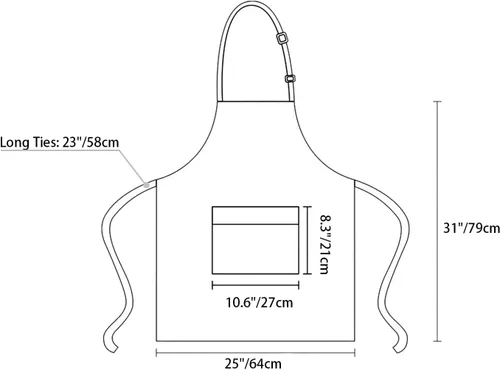 Miniatura 2 de Delantal de cuero de vinilo negro con bolsillos para mujer, impermeable para cocina, cocina, lavavajillas, aseo de perros