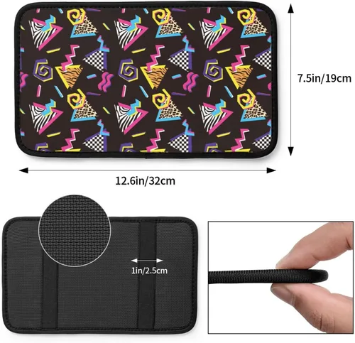 Miniatura 3 de Retro Fashion - Funda universal para consola central de automóvil de los años 80 y 90, estilo abstracto de los años noventa, funda universal