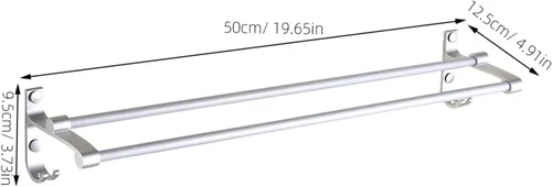 Miniatura 2 de Zerodeko Toallero de pared para baño, toallero montado en la pared, toallero para toallas de baño, toallero de baño, toallero de baño, gancho