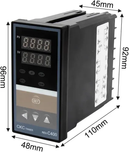 Miniatura 4 de PID Digital Intelligent Industrial Temperature Controller Dual Alarm 220V Relay REX-C100-C400-C700-C900 VAB/MAB SSR Relay Output(REX-C100 MAB)