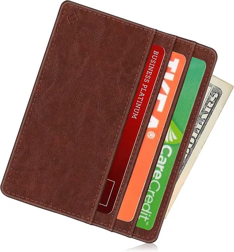 Miniatura 124 de Fintie Billetera delgada y minimalista para bolsillo frontal, con bloqueo RFID, tarjetero y ventana de identificación, para hombre o mujer