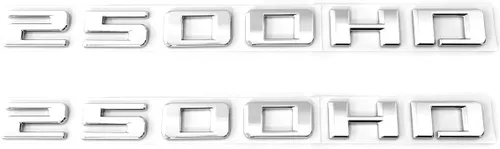 Miniatura 6 de Yoaoo 2 piezas OEM negro 2500HD 2500 HD placas de identificación emblemas placas aleación brillante para Gm Silverado Sierra