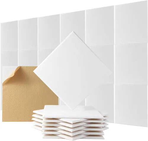 Miniatura 8 de Paneles acústicos de pared, azulejos con cancelación de ruido para estudio en casa y oficina, a prueba de sonido de calidad, paneles de espuma a