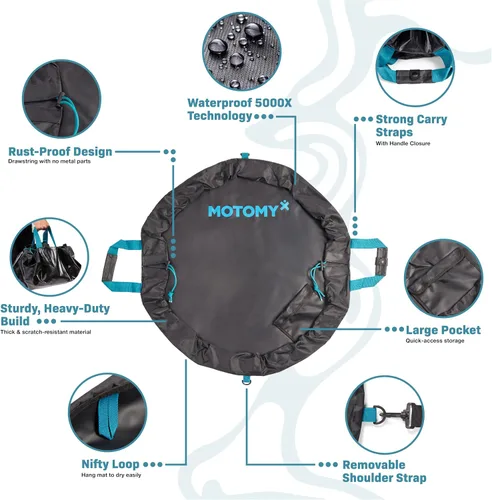 Miniatura 2 de IslandMat Wetsuit Changing Mat; Compact 2-in-1 Wetsuit Bag with Waterproof 5000X Tech; Keep You & Surfing Accessories Clean; Keep Your Car Clean &