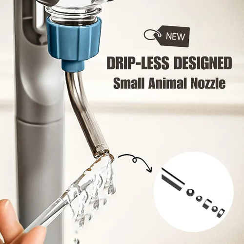 Miniatura 3 de Botella de agua para mascotas para jaula de 17 onzas, dispensador de agua antigoteo para animales pequeños, conejos, conejillos de indias, Azul