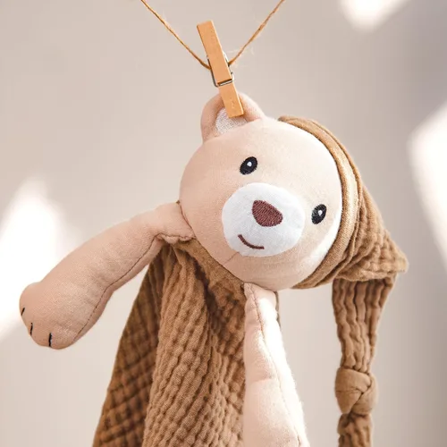 Miniatura 4 de lulumoon Manta de seguridad de oso para bebés: muselina agradable para la piel, ideal para viajes y guarderías, regalo para recién nacidos para baby