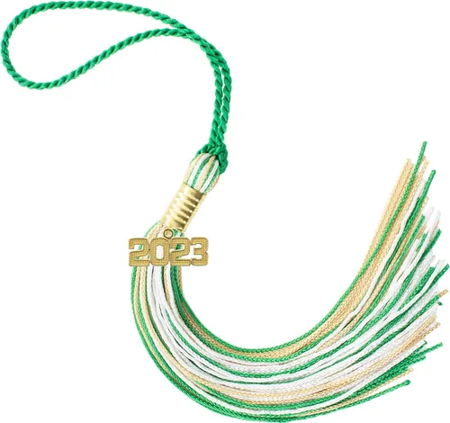 Miniatura 52 de Borla de graduación Aqua 2022, todos los colores escolares disponibles, fabricada en Estados Unidos