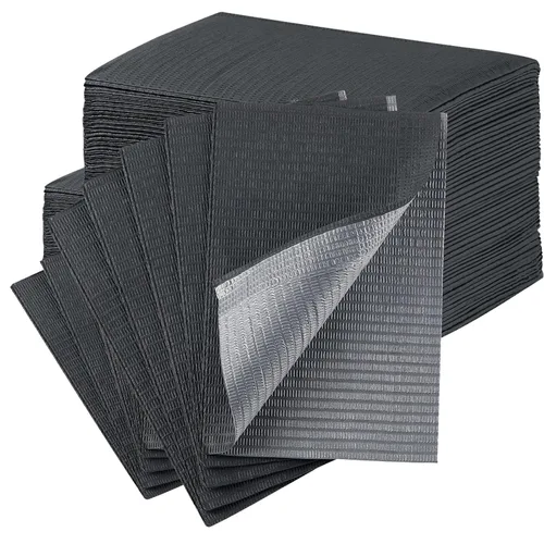 Miniatura 28 de JMU Baberos dentales negros, baberos dentales desechables de 3 capas, baberos para tatuajes impermeables para clínica dental, tienda de tatuajes