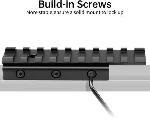 Miniatura 2 de Bontok 11mm Dovetail to 21mm Upgraded Build-in Locking Screws Picatinny Rail Low Profile Scope Mount Converter Base 3/8" to 7/8" Converter