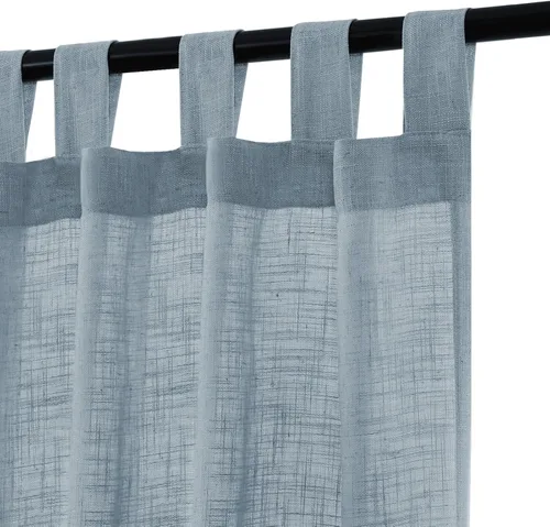 Miniatura 9 de H.VERSAILTEX Cortinas de mezcla de lino – Cortinas de lino natural texturizado con pestaña superior para sala de estar, filtrado de luz de bajo