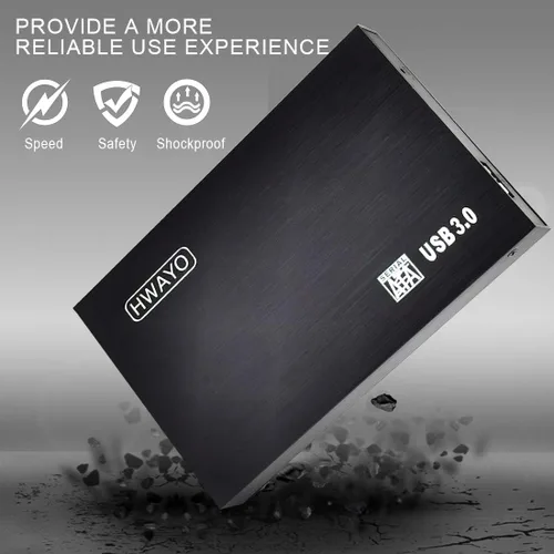 Miniatura 4 de HWAYO 2.5'' 120GB Disco Duro Externo Portátil Ultra Delgado USB3.0 HDD Almacenamiento para PC/Ordenador de escritorio/Portátil/MacBook/Chromebook