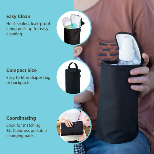 Miniatura 2 de J.L. Childress Bolsa enfriadora de leche materna, bolsa de hielo incluida, bolsa aislada y a prueba de fugas para biberones para recién nacidos, se