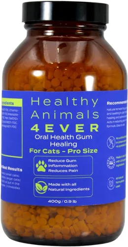 HA4E - Salud oral para gatos - Alivia la inflamación, alivia el dolor y combate las enfermedades de las encías, natural, sin OMG, orgánico, sin