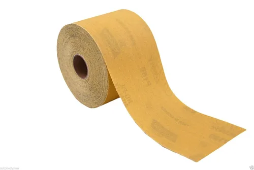 Miniatura 3 de Norton 6150 2.75 "x 25yd Papel de lija PSA de grano 180 Dura Block Gold Sticky Back Roll