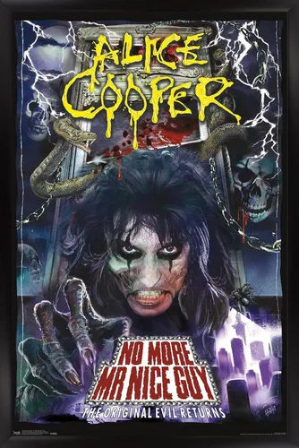 Miniatura 7 de Trends International Alice Cooper - Póster de pared No More Mr. Nice Guy, 14.725 x 22.375 pulgadas, versión enmarcada de madera de granero